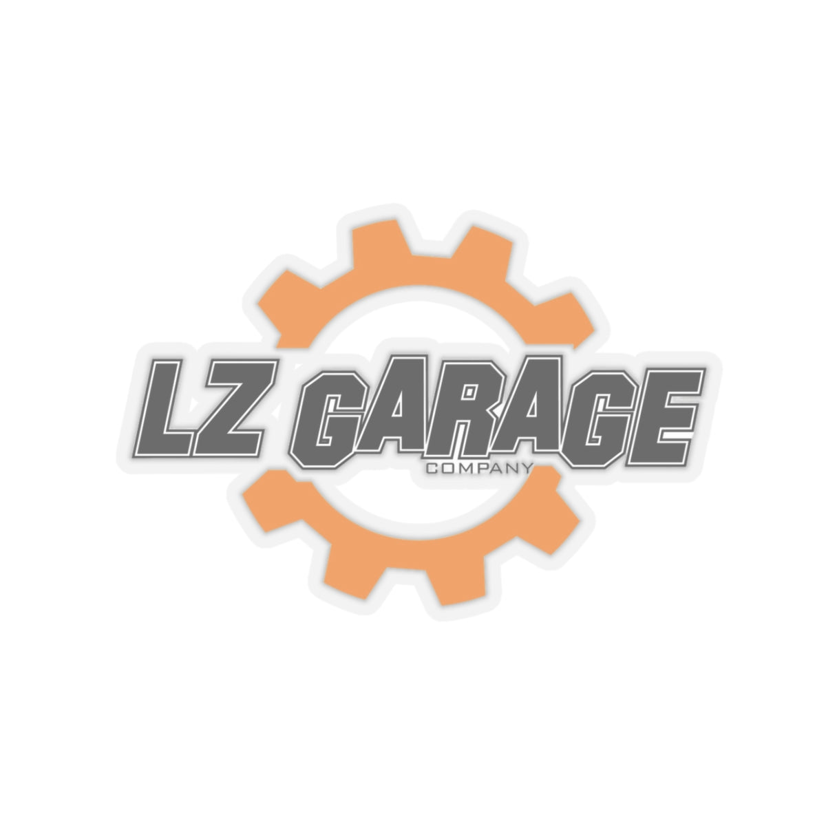 Autocolante Lz Garage Co. Fundo Branco ou Trasparente