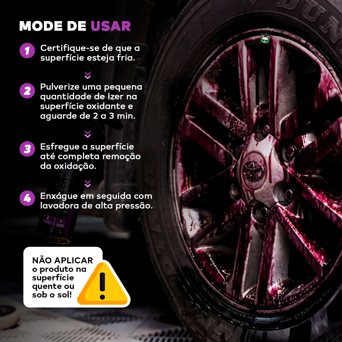 Decontaminante de Rodas e Superfícies Ferrosas Clean Wheels Izer 500ml – Vonixx