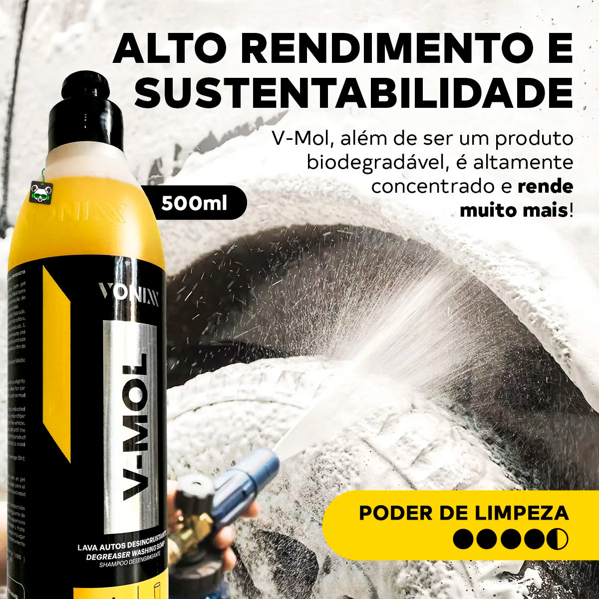 Shampoo Automotivo Lava Pesada V-Mol 500ml – Vonixx