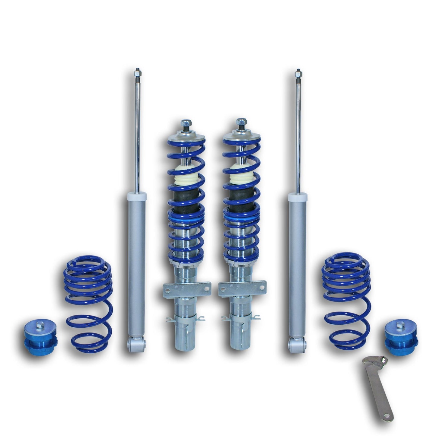 SUSPENSÃO REGULÁVEL COILOVER BLUE LINE PARA AUDI A1 8X 1.2 TFSI, 1.4 TFSI, 1.6 TDI, 2.0 TDI 2010 - 2014