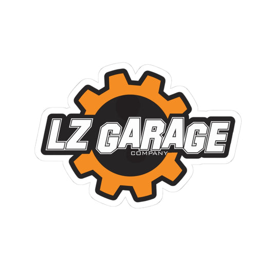 Autocolante Lz Garage Co. Fundo Preto ou Trasparente