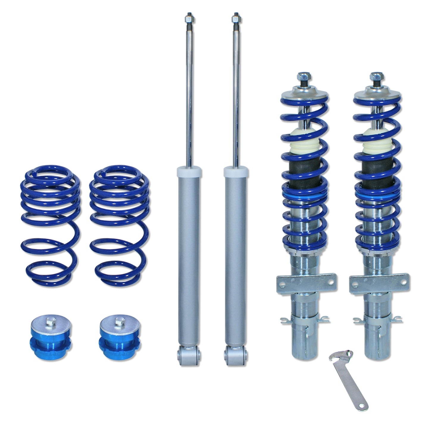 SUSPENSÃO REGULÁVEL COILOVER BLUE LINE PARA SEAT IBIZA 6J 6P 1.2, 1.4, 1.6, 1.4 TDi, 1.6TDi, 1.9TDi
