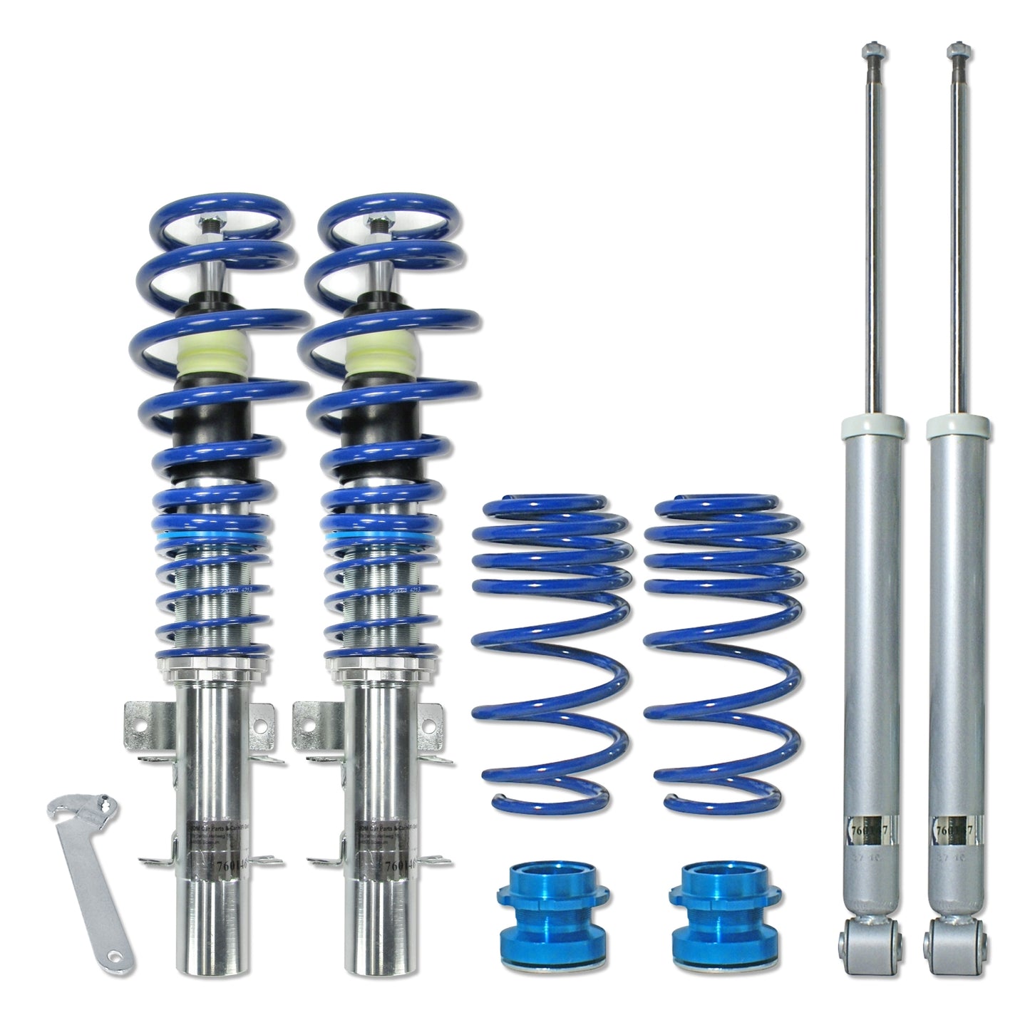 SUSPENSÃO REGULÁVEL COILOVER BLUE LINE PARA SEAT IBIZA 6L CORDOBA 6L 1.2, 1.4, 1.4 TDi, 1.9SDi, 1.9TDi