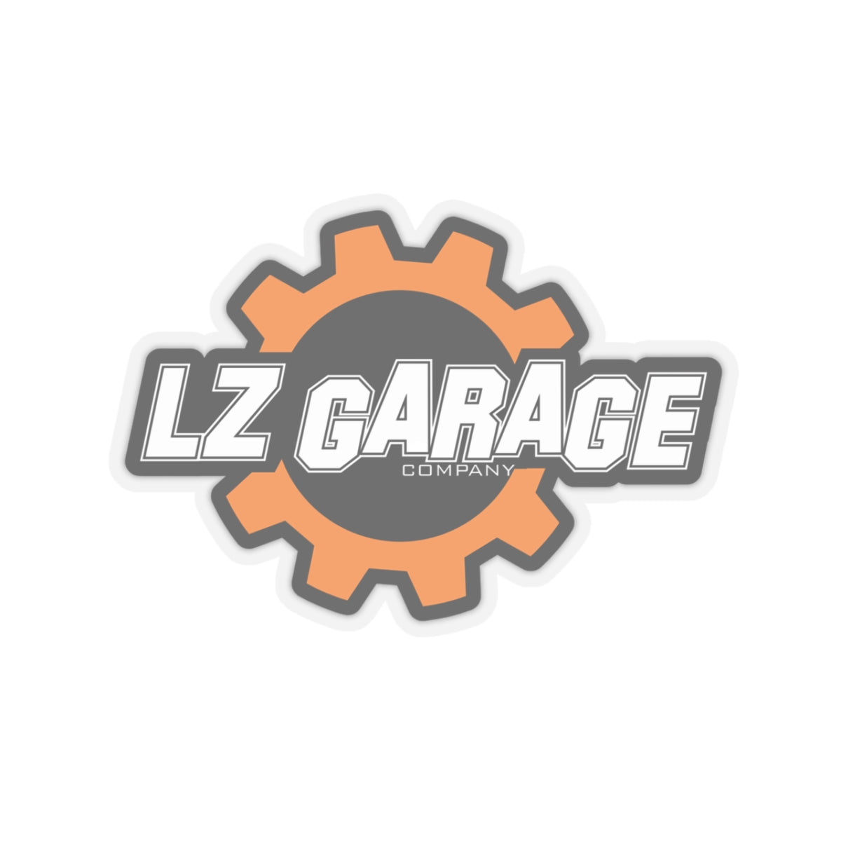 Autocolante Lz Garage Co. Fundo Preto ou Trasparente