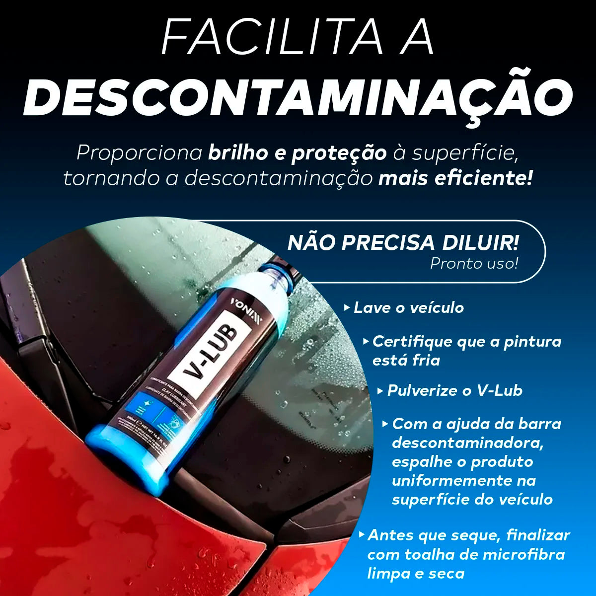Lubrificante para Clay Bar V-Lub 500ml – Vonixx