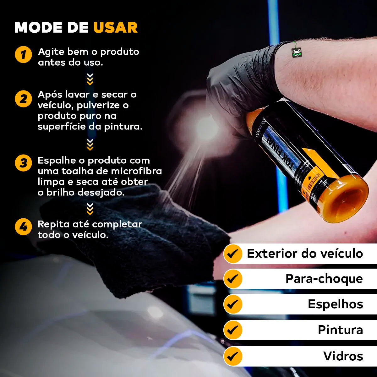 Cera Líquida Automotiva Carnaúba Tok Final 500ml – Vonixx
