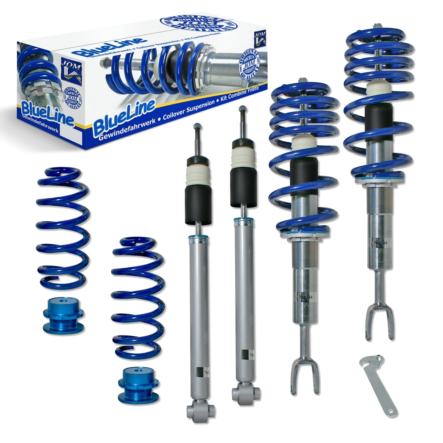 SUSPENSÃO REGULÁVEL COILOVER BLUE LINE PARA AUDI A4 B6 B7 CABRIO AVANT Quattro 1.8T, 3.0, 1.9TDI, 2.5TDI